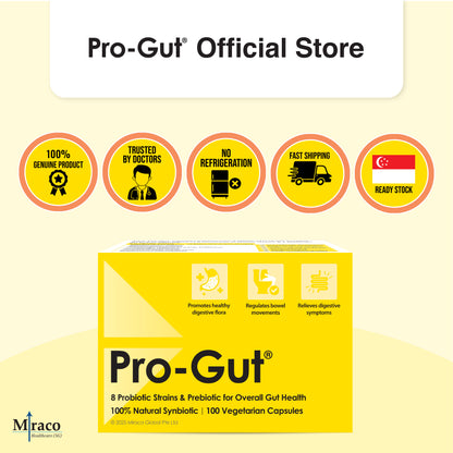 Pro-Gut® 8-Strain Daily Probiotics & Prebiotic – 100 Capsules