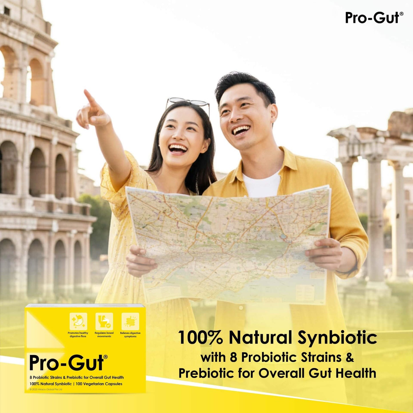 Pro-Gut® 8-Strain Daily Probiotics & Prebiotic – 100 Capsules