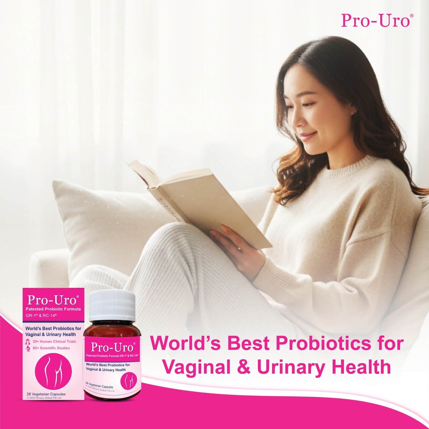 Pro-Uro® World’s Best Probiotics for Women’s Vaginal & Urinary Health – 28 Capsules